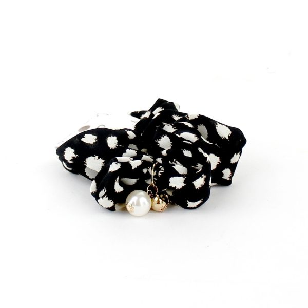 Painted Dot Scrunchie with Pearl Hot on Sale