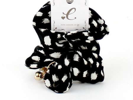 Painted Dot Scrunchie with Pearl Hot on Sale