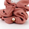 Ribbed Scrunchie with Pearl Online Hot Sale