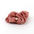 Ribbed Scrunchie with Pearl Online Hot Sale