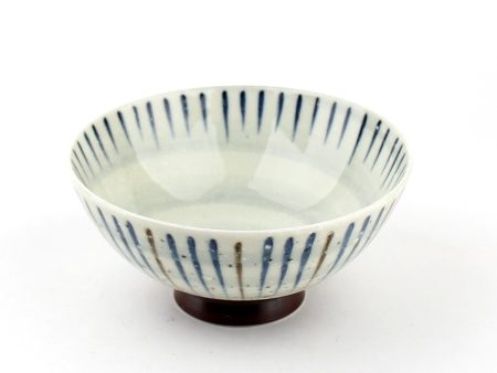 Swirl Tokusa-Ten Grass 13 cm Ceramic Rice Bowl For Sale