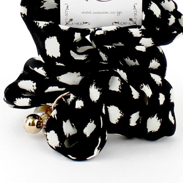 Painted Dot Scrunchie with Pearl Hot on Sale