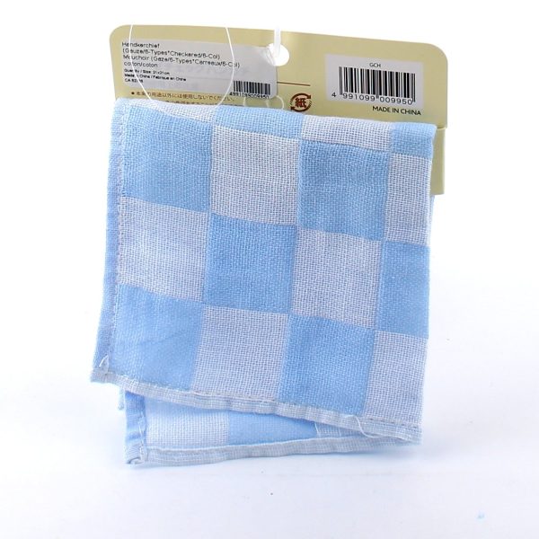 Handkerchief (Gauze 6 Types*Checkered 6-Col 21x21cm) For Cheap