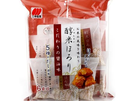 Sanko Seika Junmai Horori Soy Sauce Dashi Broth Rice Cracker (120g (6Pcs)) Hot on Sale