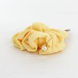 Thin Knit Scrunchie with Pearl (Yellow) For Cheap