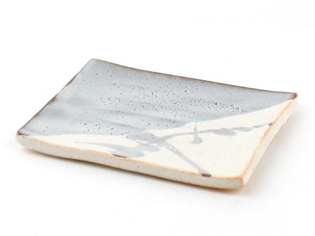 Nezumi Shino Split Colouring 12.5 cm Ceramic Square Dish on Sale