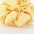 Thin Knit Scrunchie with Pearl (Yellow) For Cheap