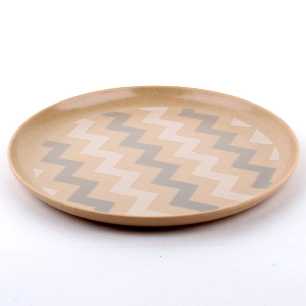 Chevron Bamboo Fiber Plastic Dish Online