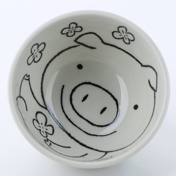 Pig Porcelain Bowl d.13cm Online Sale