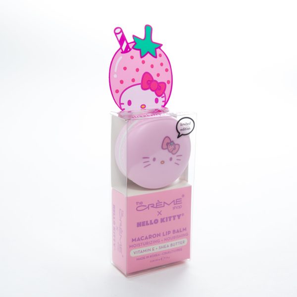 The Creme Shop Hello Kitty Macaron Lip Balm Strawberry Rose Latte For Discount