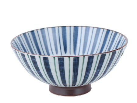 Hasui Two-Colour Tokusa Ten Grass Porcelain Bowl d.14.2cm For Sale