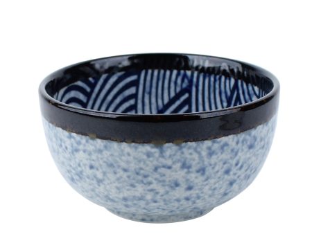 Blue Ocean Waves Ceramic Bowl d.12.8cm Discount