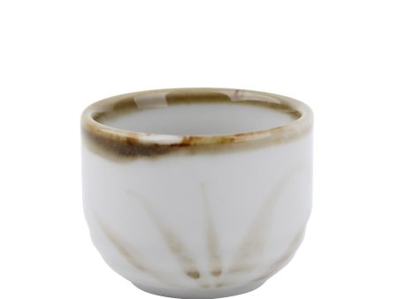 Milky White Pampas Grass Porcelain Sake Cup For Discount