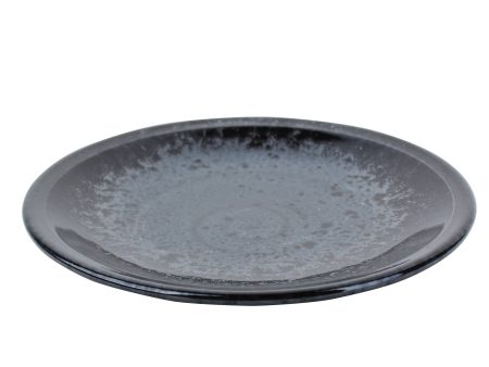 Black Pearl Porcelain Plate d.19.8cm For Sale