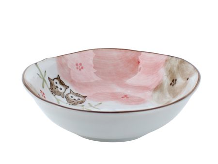 Oval Oyagokoro Lucky Owl Porcelain Side Dish Bowl For Discount