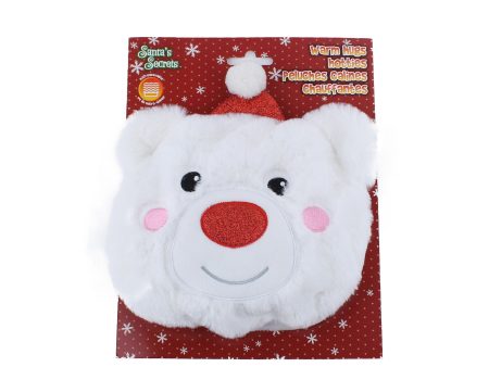 Polar Bear Microwavable Hotties with Fleece Cover Tie on card Hot on Sale