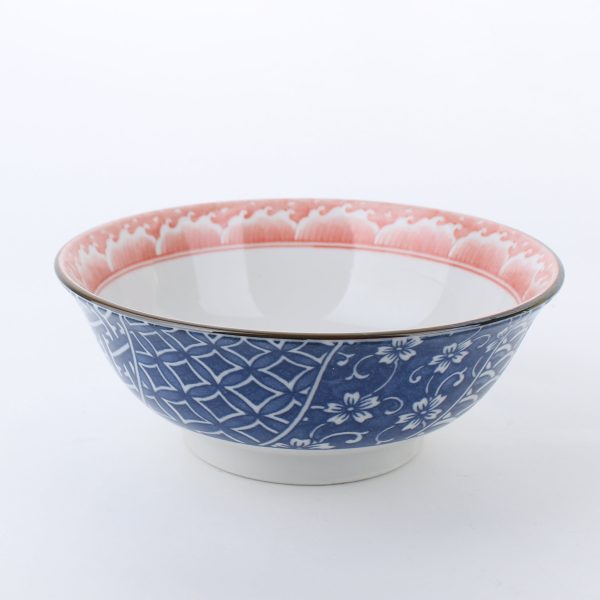 Red Wave Shouzui Porcelain Ramen Bowl d.21cm Hot on Sale