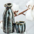 Nezumi Shino Tokusa Ten Grass Porcelain Sake Cup Sale