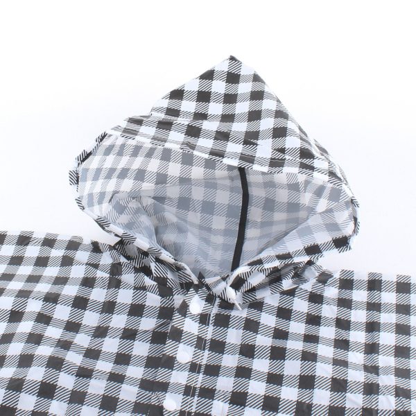 Checkered Poncho with Bag Rain Online Sale