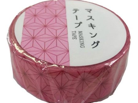 World Craft Masking Tape Japanese Pattern Masking Tape 15mm Pink Hot on Sale