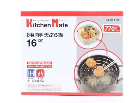 Iron Silicone Coating Tempura Frying Pot with 2 Handles Online Sale