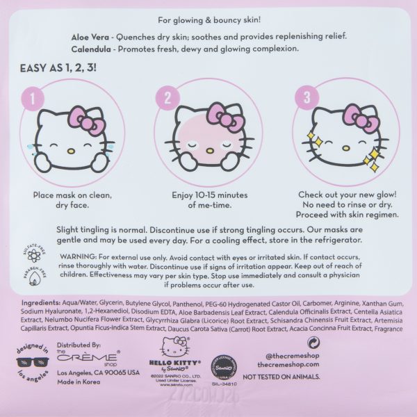 The Creme Shop Hello Kitty Ready to Glow! Printed Essence Sheet Mask Hot on Sale