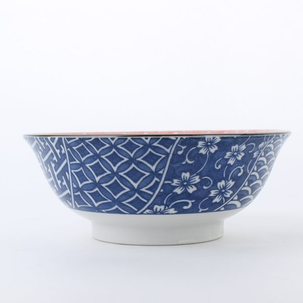 Red Wave Shouzui Porcelain Ramen Bowl d.21cm Hot on Sale