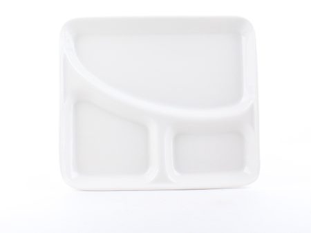 2-Section Rectangular Ceramic Plate For Cheap