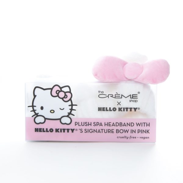 The Creme Shop Hello Kitty Pink Signature Bow Plush Spa Headband Online now