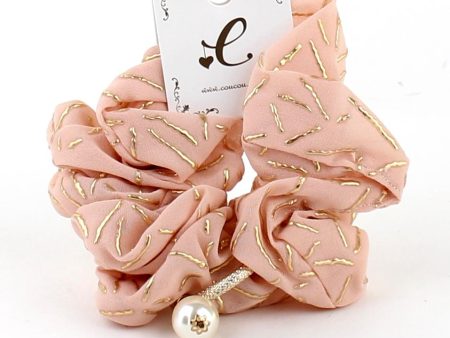 Scrunchie with Pearl Lines Fashion