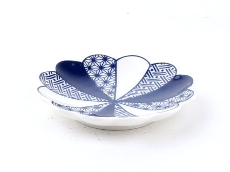 Aizome Porcelain Dish (d.7cm) on Sale