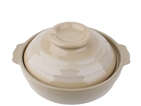 Ceramic Snow Brush Strokes Earthenware Pot (19cm) Sale