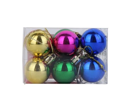 Christmas  Ornaments 12pcs-1.18 dia. 6 colours Online Sale