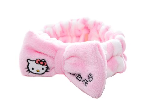 The Creme Shop Hello Kitty Pink White Plush Spa Headband Online Sale