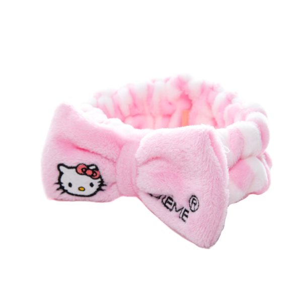 The Creme Shop Hello Kitty Pink White Plush Spa Headband Online Sale