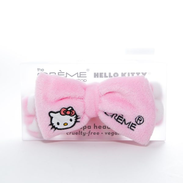 The Creme Shop Hello Kitty Pink White Plush Spa Headband Online Sale