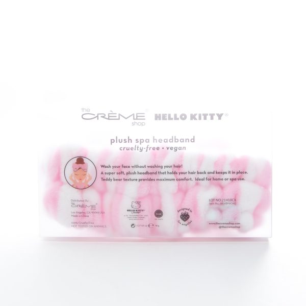 The Creme Shop Hello Kitty Pink White Plush Spa Headband Online Sale