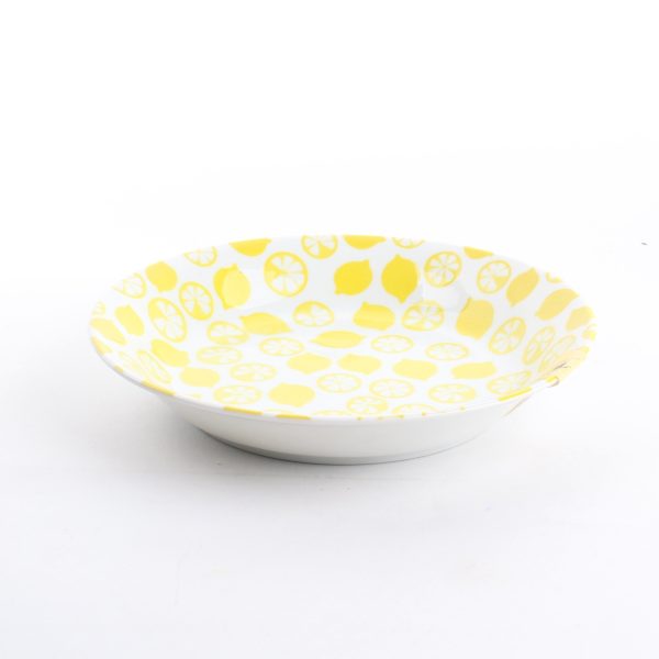 Lemon Motif Lightweight Porcelain Curry & Pasta Plate Fashion