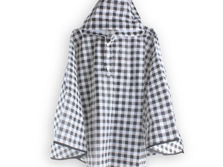 Checkered Poncho with Bag Rain Online Sale