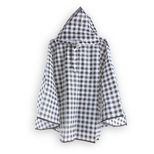 Checkered Poncho with Bag Rain Online Sale