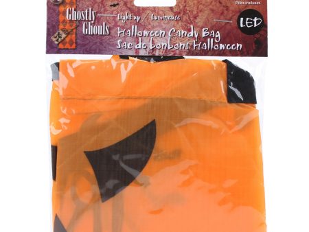 G.Ghouls 5 LED Light-Up Pumpkin Design Candy Bag, 2 S, header card Supply