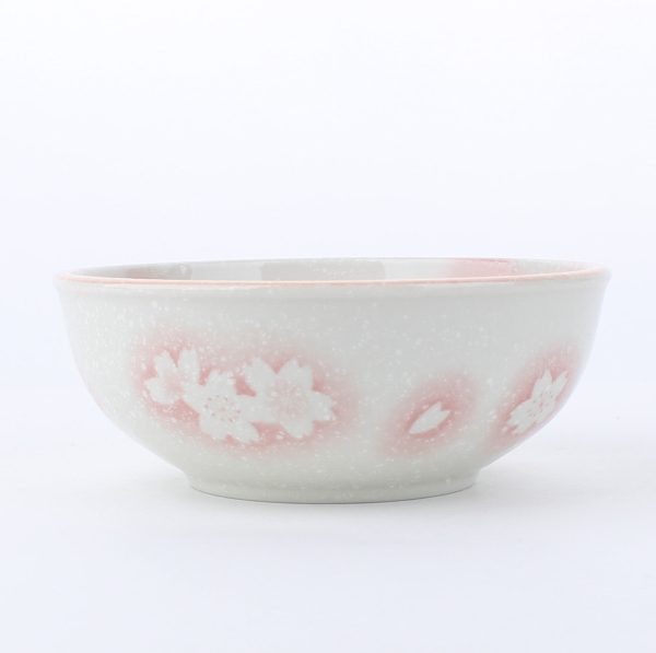 Sakura Cherry Blossom, White Gap Porcelain Bowl d.13.2cm on Sale