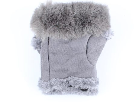 Fingerless Fluffy Suede Gloves Online Hot Sale