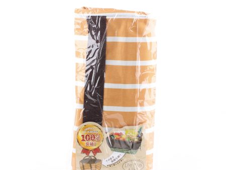 Yellow Shopping Bag with Stripes For Discount