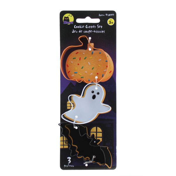 Hoot Hween 3pcs Metal Cookie Cutters, tie on card Cheap