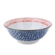 Red Wave Shouzui Porcelain Ramen Bowl d.21cm Hot on Sale