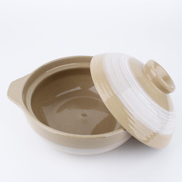 Ceramic Snow Brush Strokes Earthenware Pot (21cm) Online Hot Sale