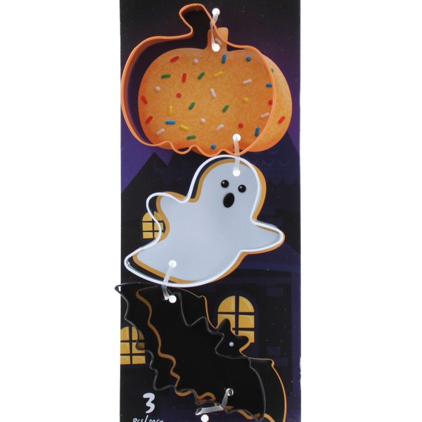 Hoot Hween 3pcs Metal Cookie Cutters, tie on card Cheap