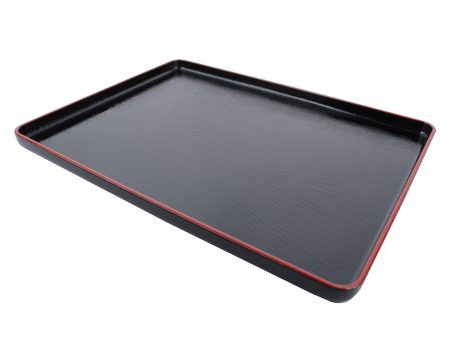 Wood Grain Black Bottom Vermilion Side Wood Grain Black Bottom Vermilion Side Tray For Discount