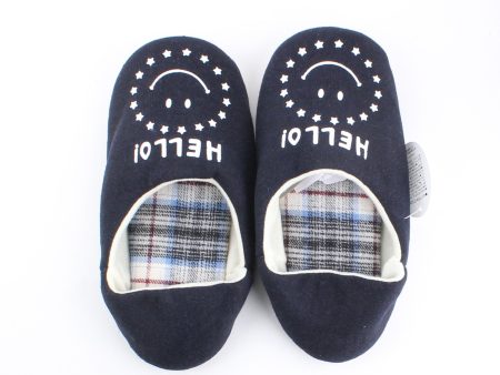 Smiley Face Checkered Room Slippers on Sale